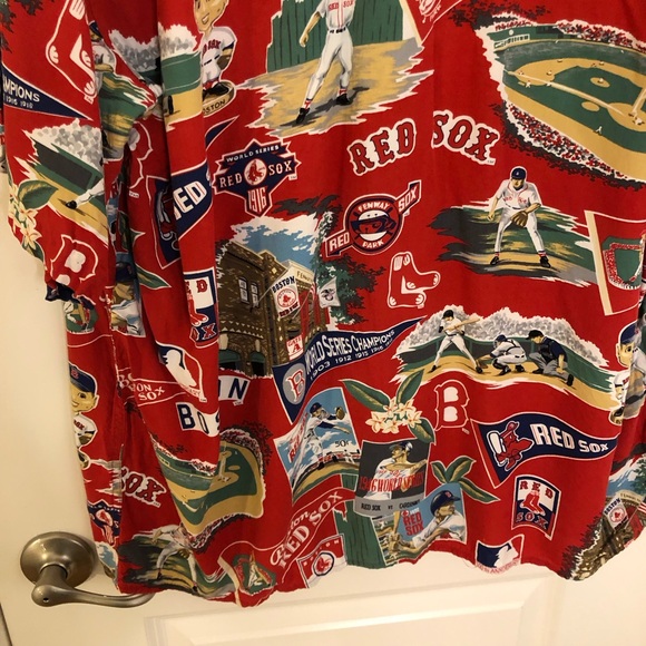 Vintage Boston Red Sox Reyn Spooner Hawaiian Shirt baseball MLB XL - Picture 9 of 9